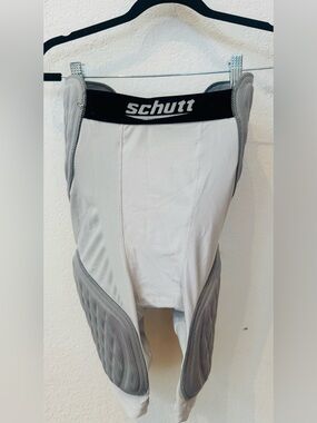 Schutt adult varsity integrated football girdle white/grey medium